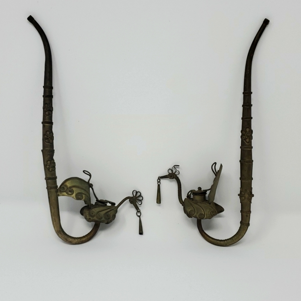 Two Asian  VTG. Metal Smokers